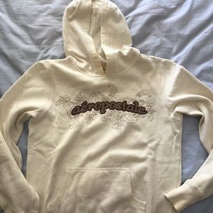 Tan and brown Aeropostale hoodie (size medium)